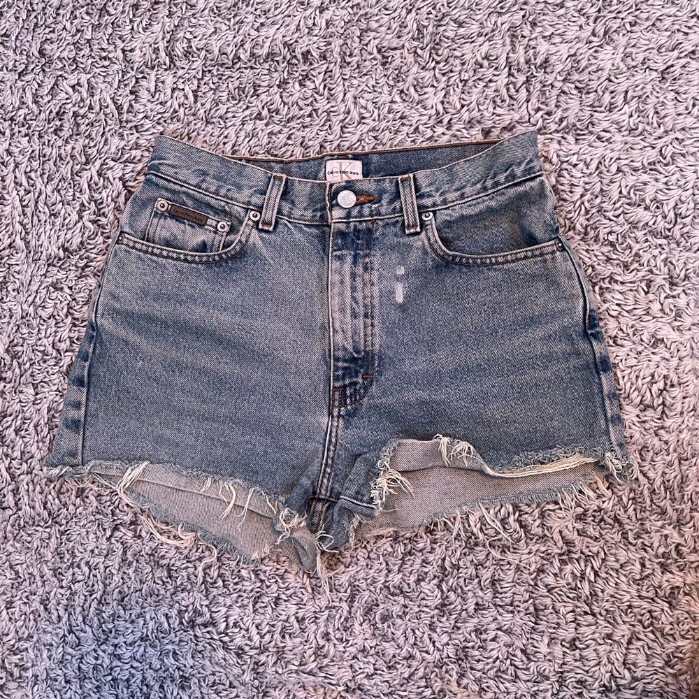 Vintage high waist Calvin klein denim cutoff shorts